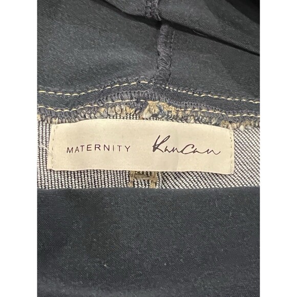 Kancan Maternity Stretch Shorts Blue Denim Distressed Full Belly Panel Sz 7/27 - Picture 12 of 14